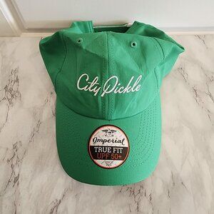 New CityPickle Pickleball Hat With Script Logo Green